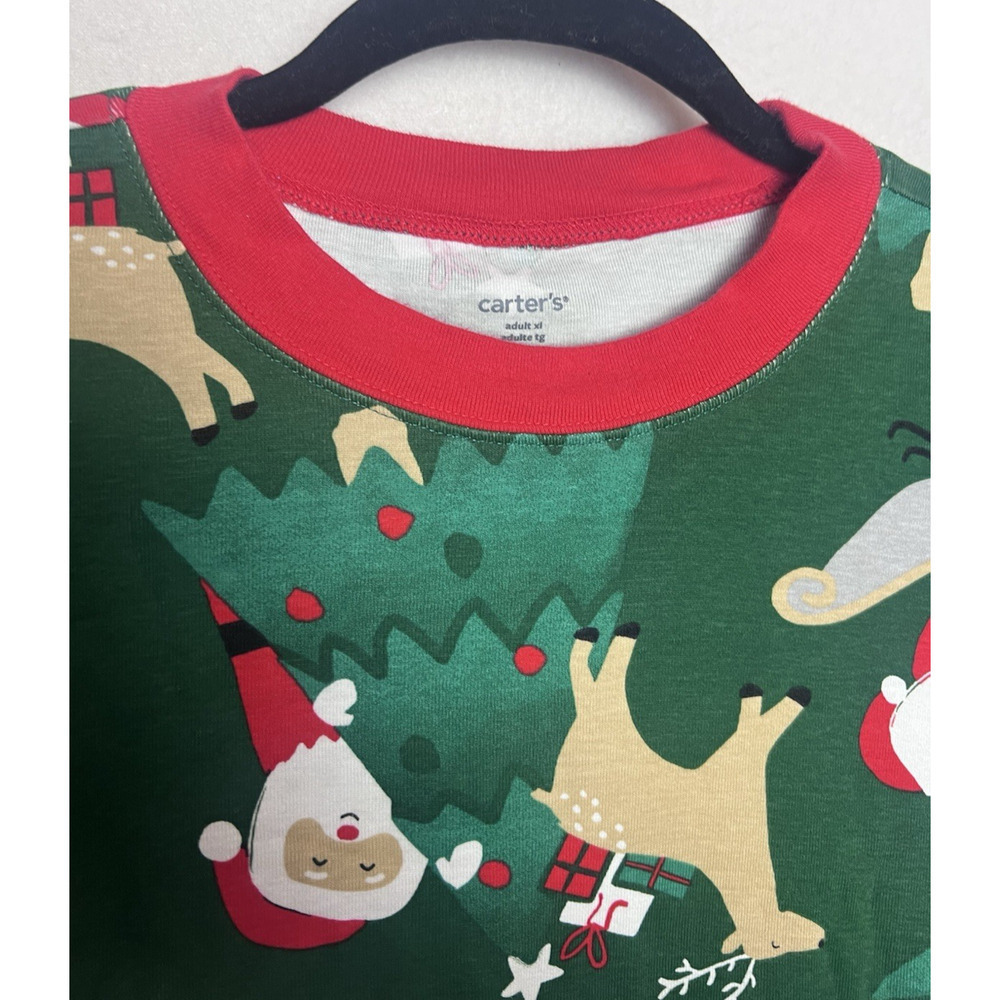 Carter's Adult XL Christmas Pajama Set Long Sleeve Long Pants Sleepwear Santa - Picture 3 of 15